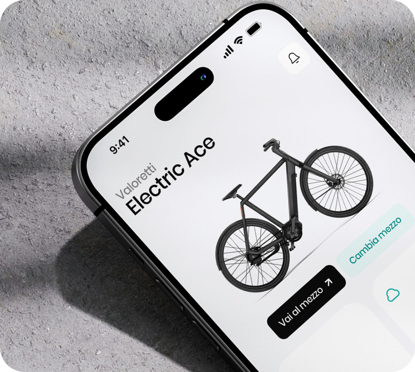 Dettaglio del mezzo nell'app Witty